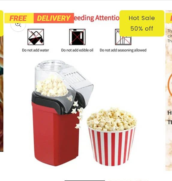 Portable Hot Popcorn Machine - Automatic Popcorn Maker 4