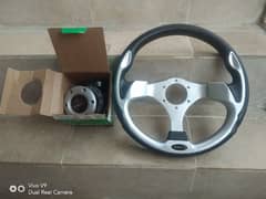 Sports car steering wheel with boss kit. 0