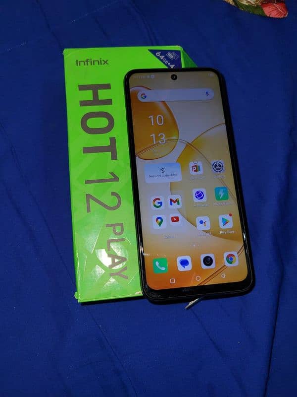 Infinix hot 12 play with box and oppo original Charger 1