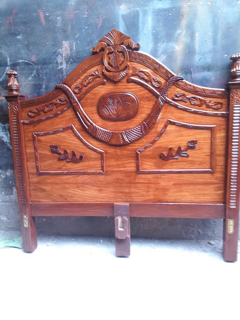 single Bed or double bed solid wood kikar mukamal tyar 45k or 95k 13