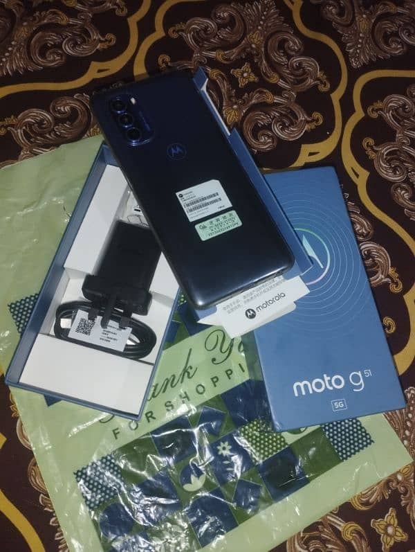 MOTOROLA G51 5G MOBILE 4month Sim Chala ge 1