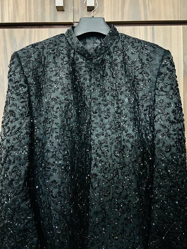 Sherwani | Groom Sherwani | Dhulha Dress | Black Sherwani 2