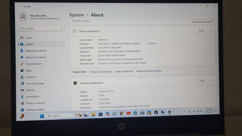 HP 445 G7 PROBOOK AMD RYZEN 5 [4500U] 2