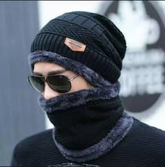 Beanie Cap + Neck Cover | 2 Pc Winter Cap Set | Free Delivery