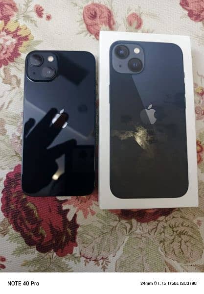 iphone 13 midnight black with box 128gb 2