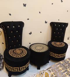 versace stool table set