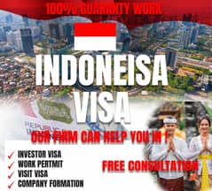 Indonesia work permit,visit visa, investor visa and Company formation