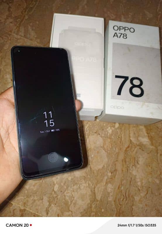 Oppo A78 box pack  condition 1