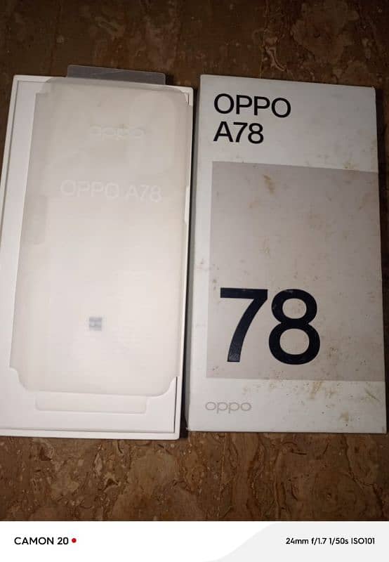 Oppo A78 box pack  condition 2