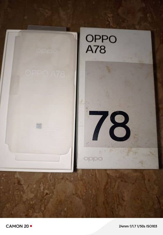 Oppo A78 box pack  condition 3