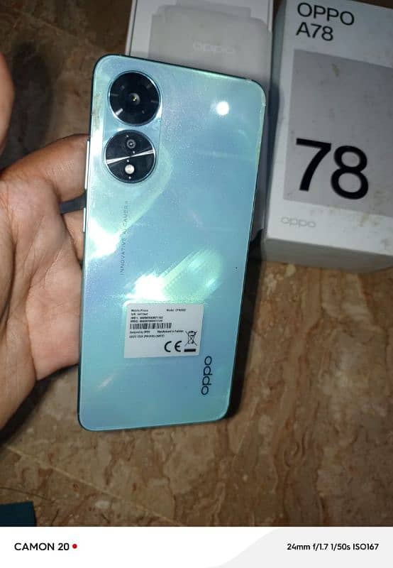 Oppo A78 box pack  condition 6