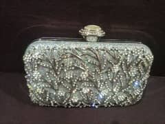 Silver Bridal Clutch