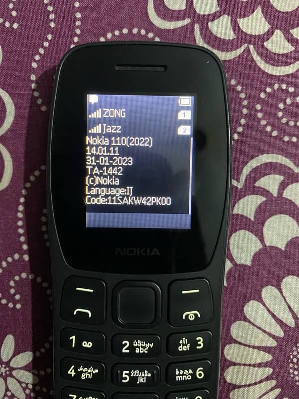 Nokia 110 dual sim with box and orginal charger 6