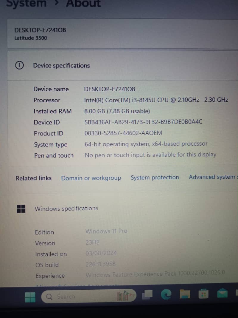 Core i3,8th generation,10/10 condition,Dell. 0