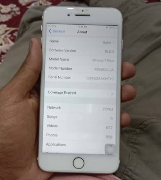 iPhone 7plus pta approved  256gb  03111265926 2