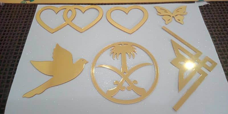 home decor acrylic Golden design 8