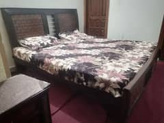 Full size Double bed with mattress and 2 side tables Dressing Table