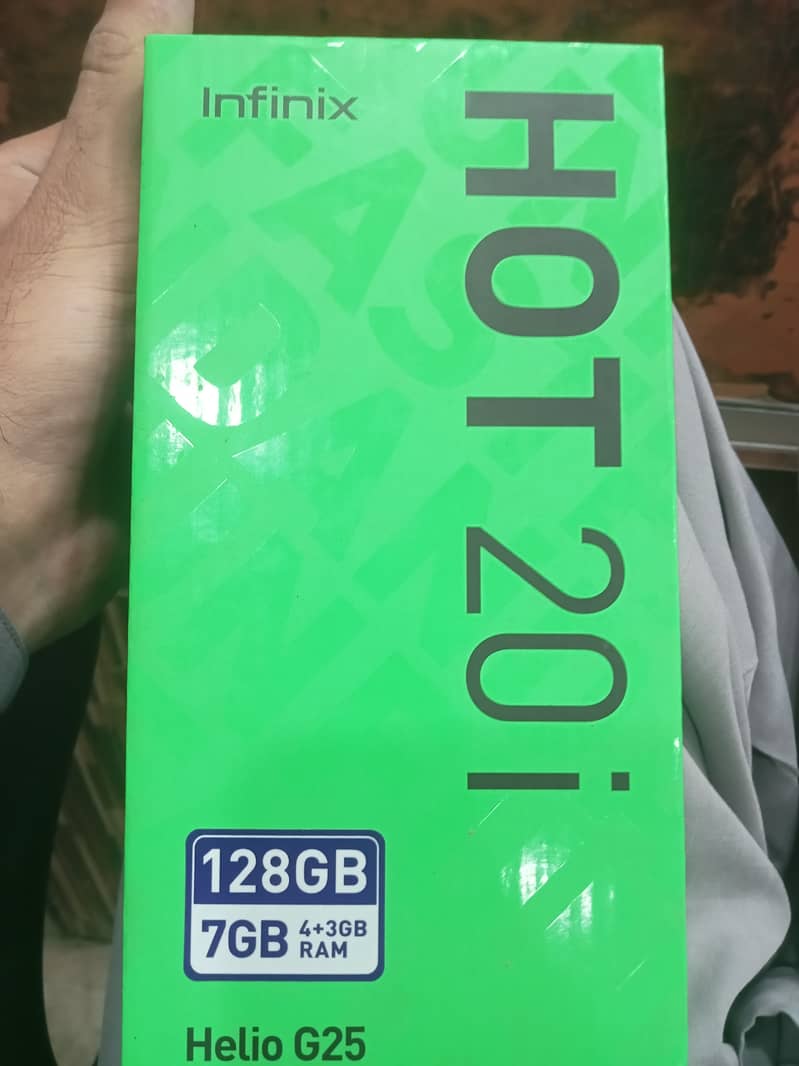 I'm Selling Infinix hot 20i 4+3gb ram 128gb memory with box. 1