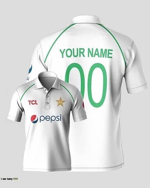 Pakistan Crciket Kit Full Kit ( Shirt+Trousers) ,Test Cricket Kit 2