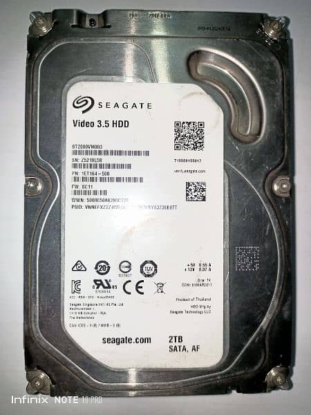 Computer Harddisk 2TB Seagate 0