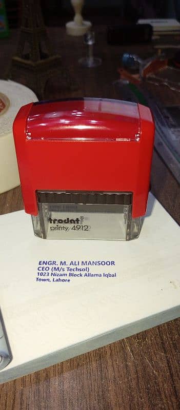 Paper Embossed Stamp Maker Letterhead Printing Rubber Stamp Machine 4