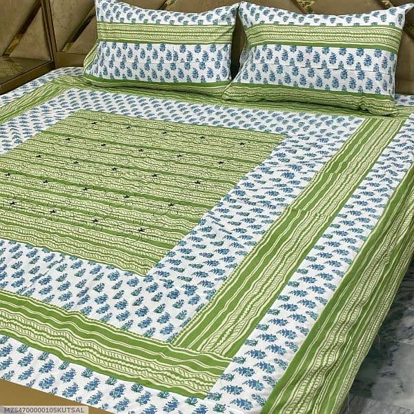 3 Pcs Cotton Patchwork Double 4 Bedsheet 15