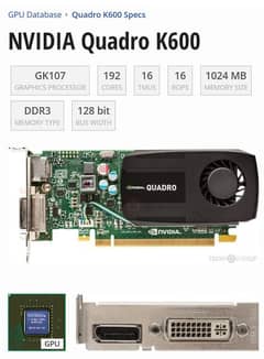 NVIDIA QUADRO K 600