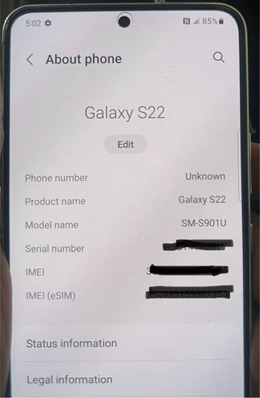 samsung S. 22 5