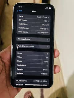 Iphone 11 64GB PTA physical official Approved Truetone face id ok