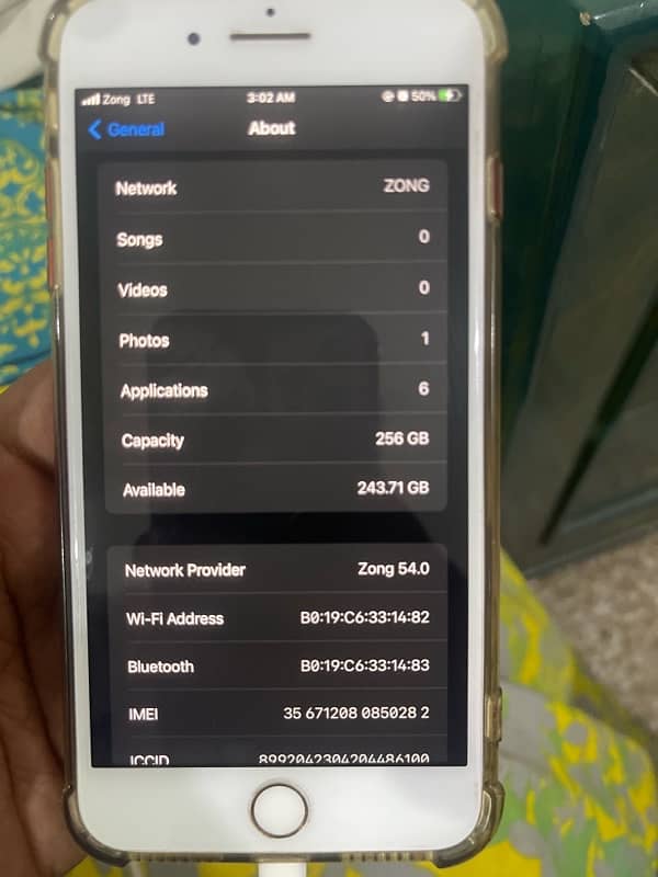 iPhone 8 plus 256 GB PTA approved 2