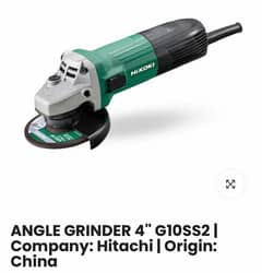 Hitachi G 10SS2 Angle Grinder 4”