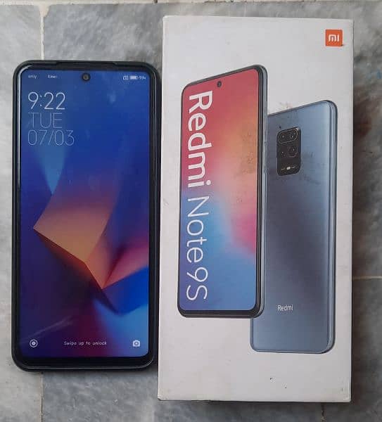 redmi note 9s with box 2