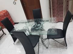 Dining table with 4 chairs | fresh condition | urgent sale