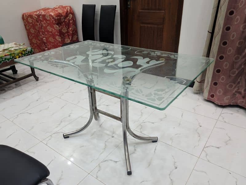 Dining table with 4 chairs | fresh condition | urgent sale 5