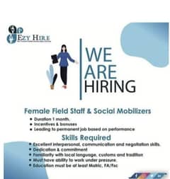 This job is only for girls with FA/Fsc or BA education