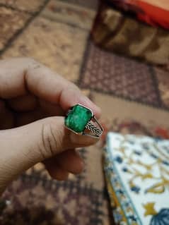 Ring male zamarood stone