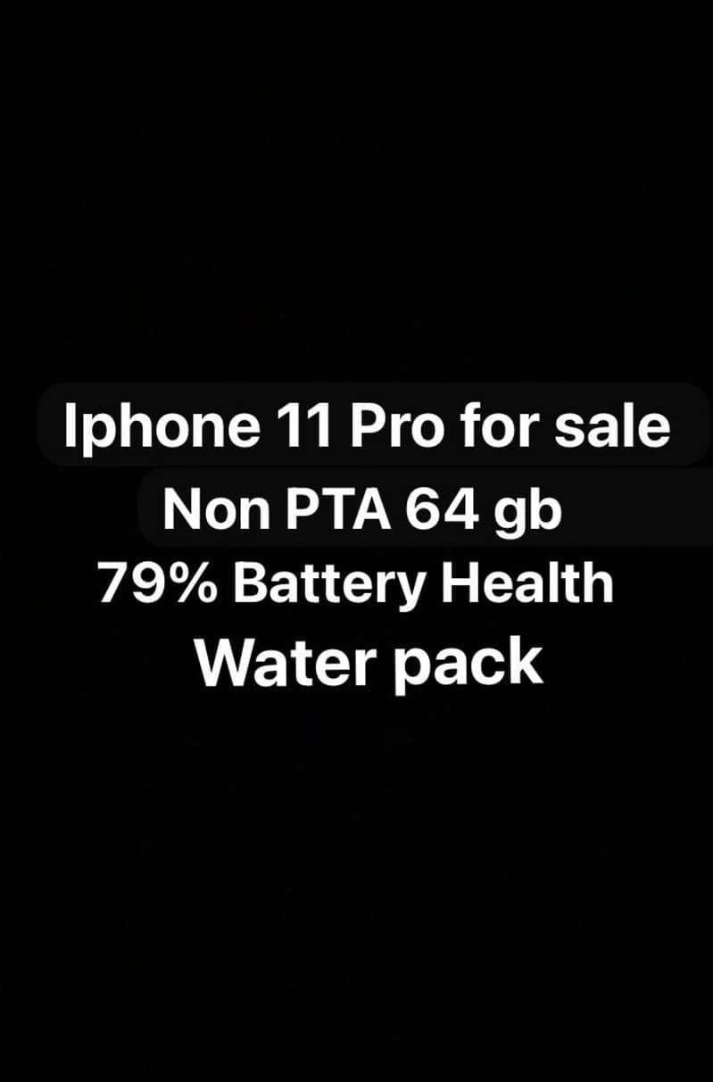 Iphone 11 pro for sale 64 gb ufone sim working 10 / 10 condition 1