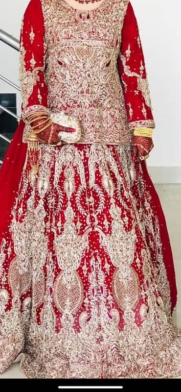 Bridal lehnga / Barat dress / Wedding wear /Bridal dress with jwellery 3