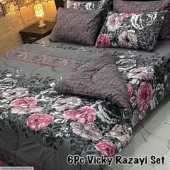 Cotton salonica printed razai set