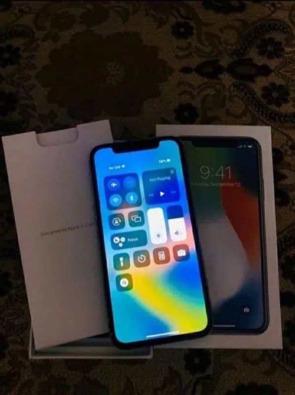 iphone x 256Gb pta approved with box and charger 1