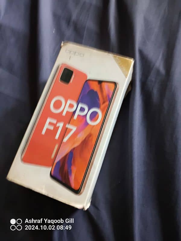 oppo f17 with box and charger 0