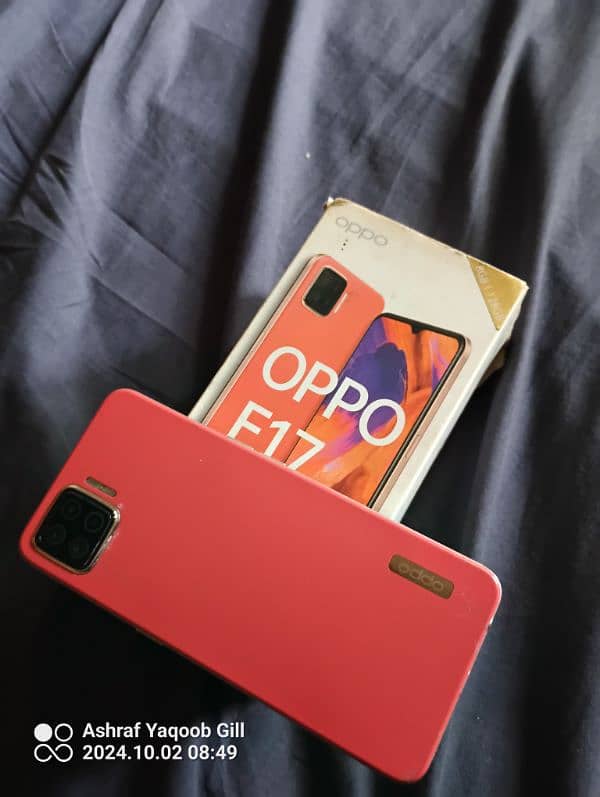 oppo f17 with box and charger 5