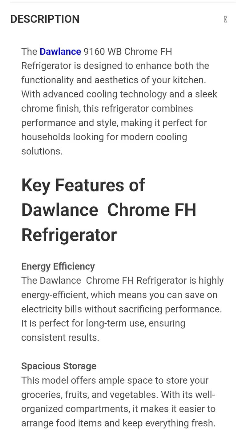 Dawlance fridge 9160 wb crome 2