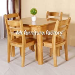 luxury dining table/shesham wood chairs/glass top solid center table 0