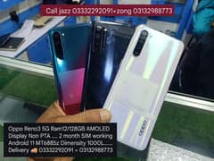 oppo Reno 3 5G 12/128GB AMOLED Non PTA 2 month sim working. 03332292091