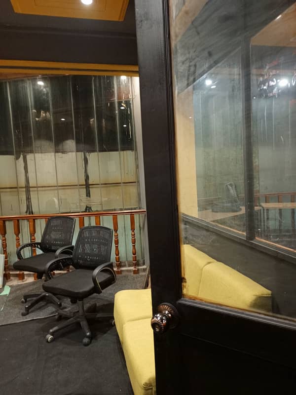 furnished Office for rent in Johar town main road near signal for (Call center + Software house + Marketing office and other setup as you want) 0