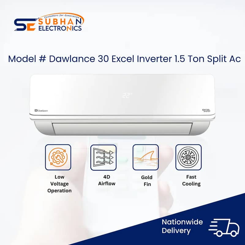 Dawlance 30 Excel Inverter 1.5 Ton Split Ac (2024) 1