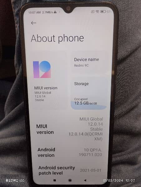 redmi 9c PTA approved 3/64 condition 10/9 urgent sell 6