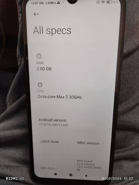 redmi 9c PTA approved 3/64 condition 10/9 urgent sell 7