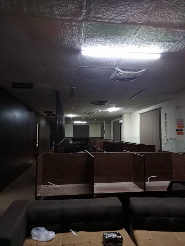 4500 square feet Office space for rent in johar town for Silent office (Call center + Software house + Marketing office and other setup as you want) 4